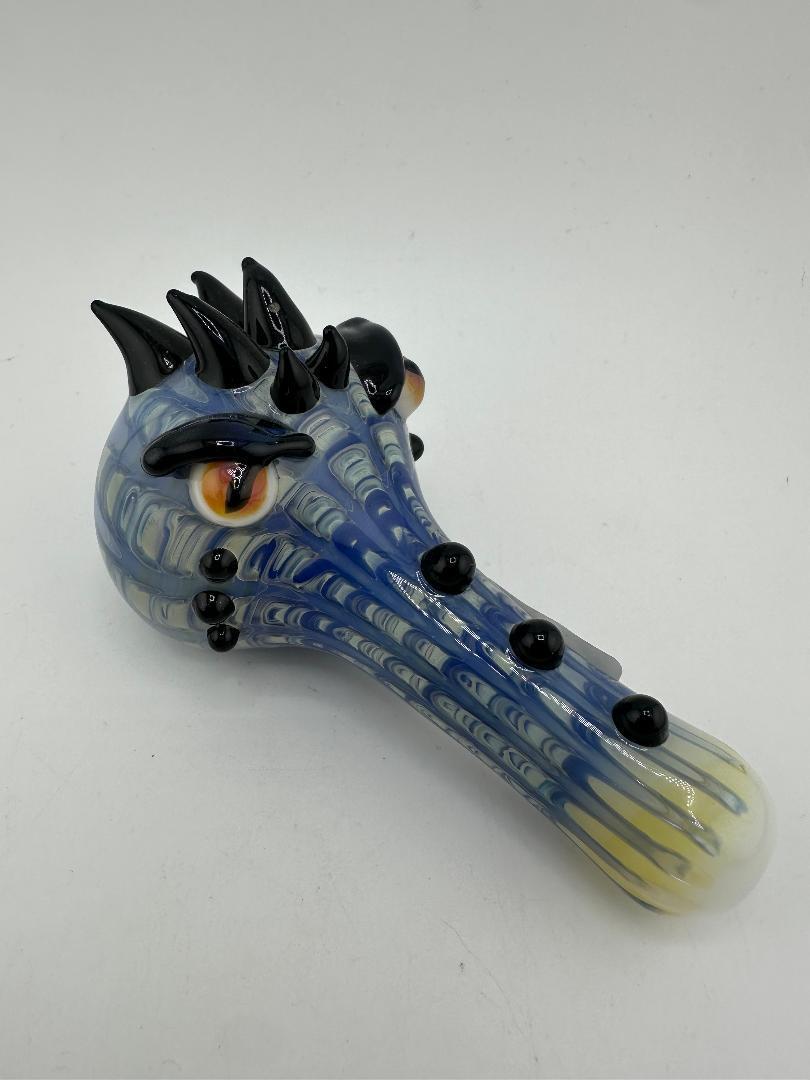 Filla John Glass Hand Pipe - Simple Colorful Dragon
