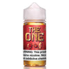 The One 100ml vape juice bottle featuring a colorful label and warning about nicotine content.