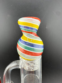 Import Glass Spinner Cap - Linework Swirl for 28mm Bangers