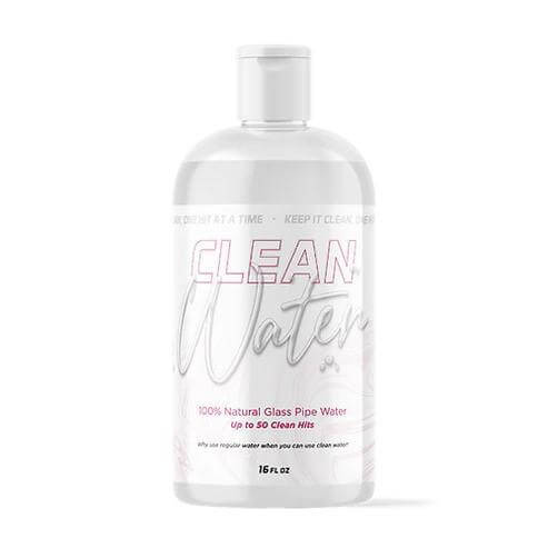 Pink Formula Clean Water 16oz bottle for smoother hits and cleaner sessions in glassware.