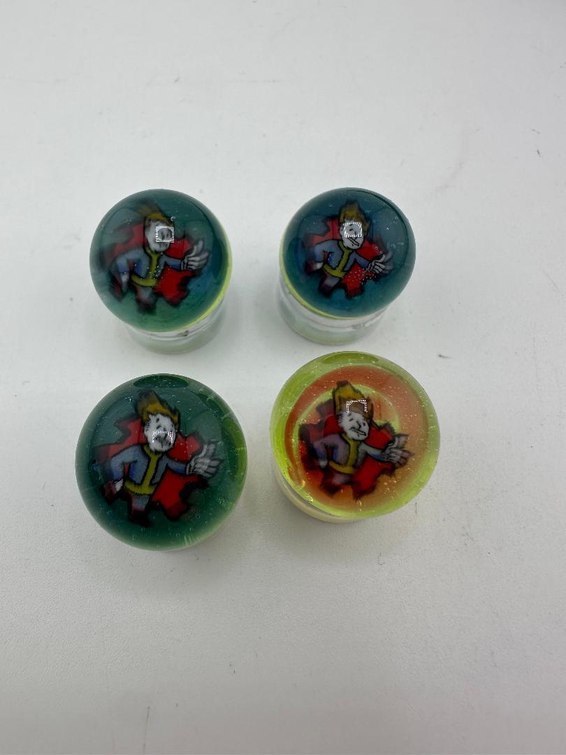 Paulson Pieces 20mm Slurper Marble – Retro Vault Mascot-Inspired Millie