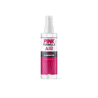 Pink Formula Air 4oz Odor Eliminator spray bottle for smoke and odor neutralization.