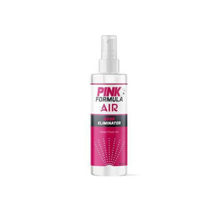 Pink Formula Air 4oz Odor Eliminator spray bottle for smoke and odor neutralization.
