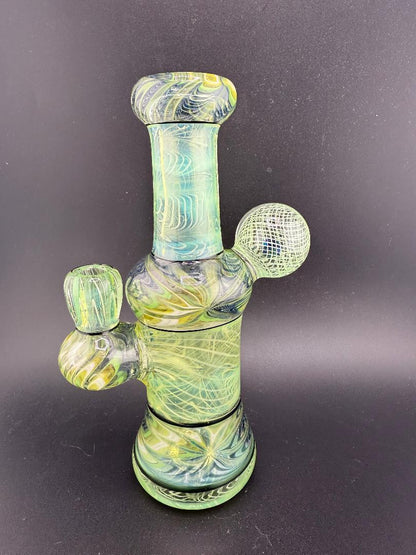 Sir Pyro Glass Green Caged Opal Rig 10mm 90°