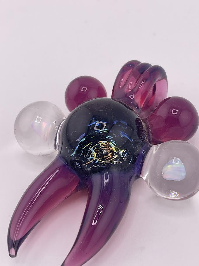 Crondo Glass Pendant - Space Key w/ Opals