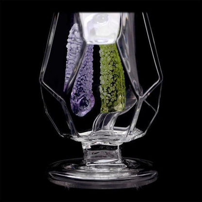 Calibear Glass Focus V Carta Glass Top -Clear Fancy Hexagon Gummy Perc