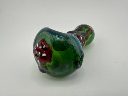 Mop Head Glass Dry Pipe -Full Color Mushroom