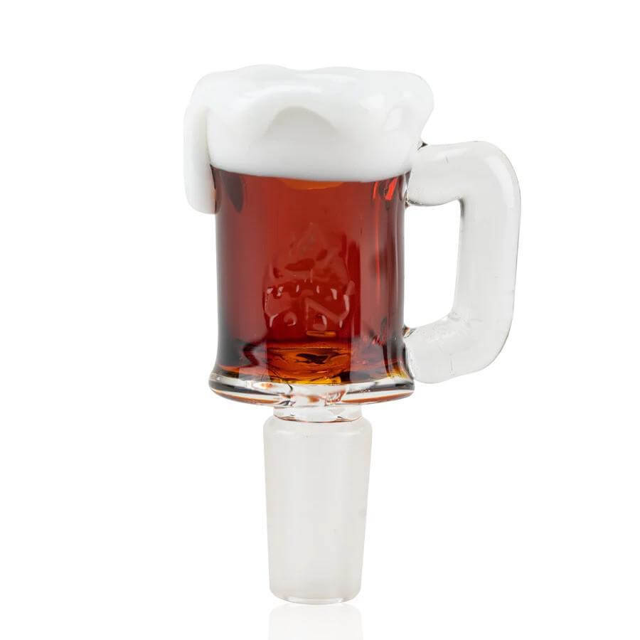 Empire Glassworks 14mm Slide Beermug design, featuring brown liquid and foamy top, enhances smoking experience.