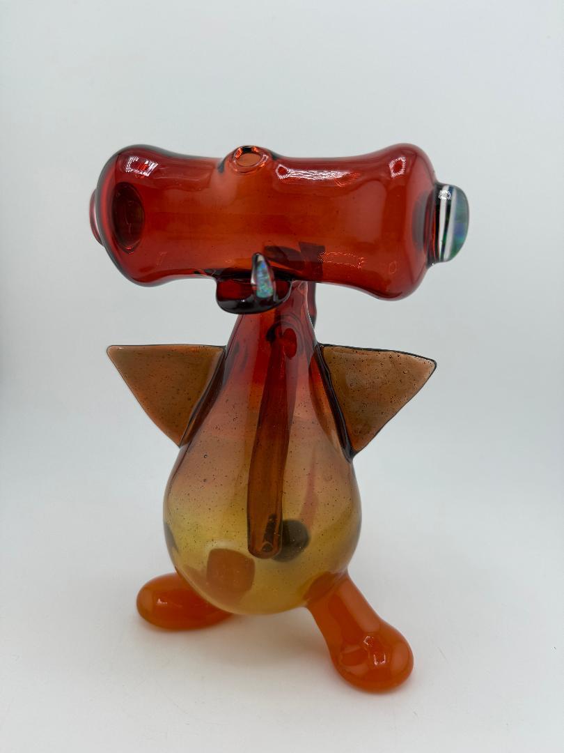 Phatt Mat Glass Red to Orange Fadded Phatt Head Shark 10mm 90°