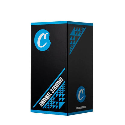 Cookies Original Straight water pipe packaging, featuring blue and black design, emphasizing premium quality.