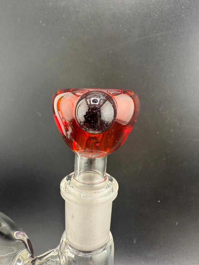 Highgrade Glass Single Color Red 14mm Bowl piece