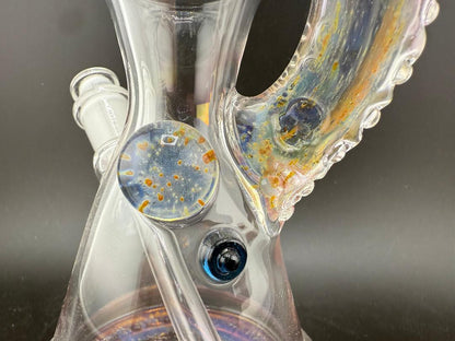 Brando Glass Mini Beaker - Fume Space Tech w/ Fumed Horn 10mm 45°