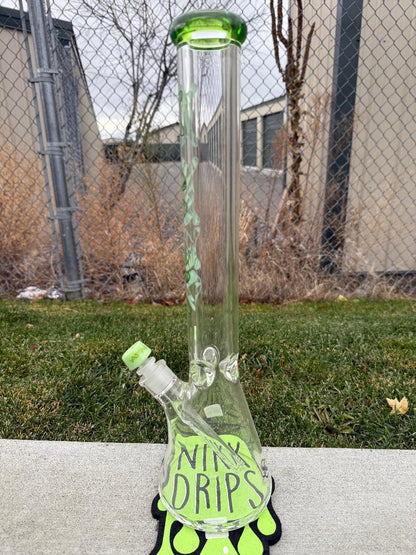 MAV Glass  9mm Thick 18" Beaker - Leafy