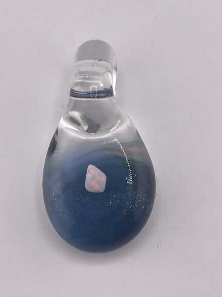 Danny W Glass Pendant - Opal Tear Drop