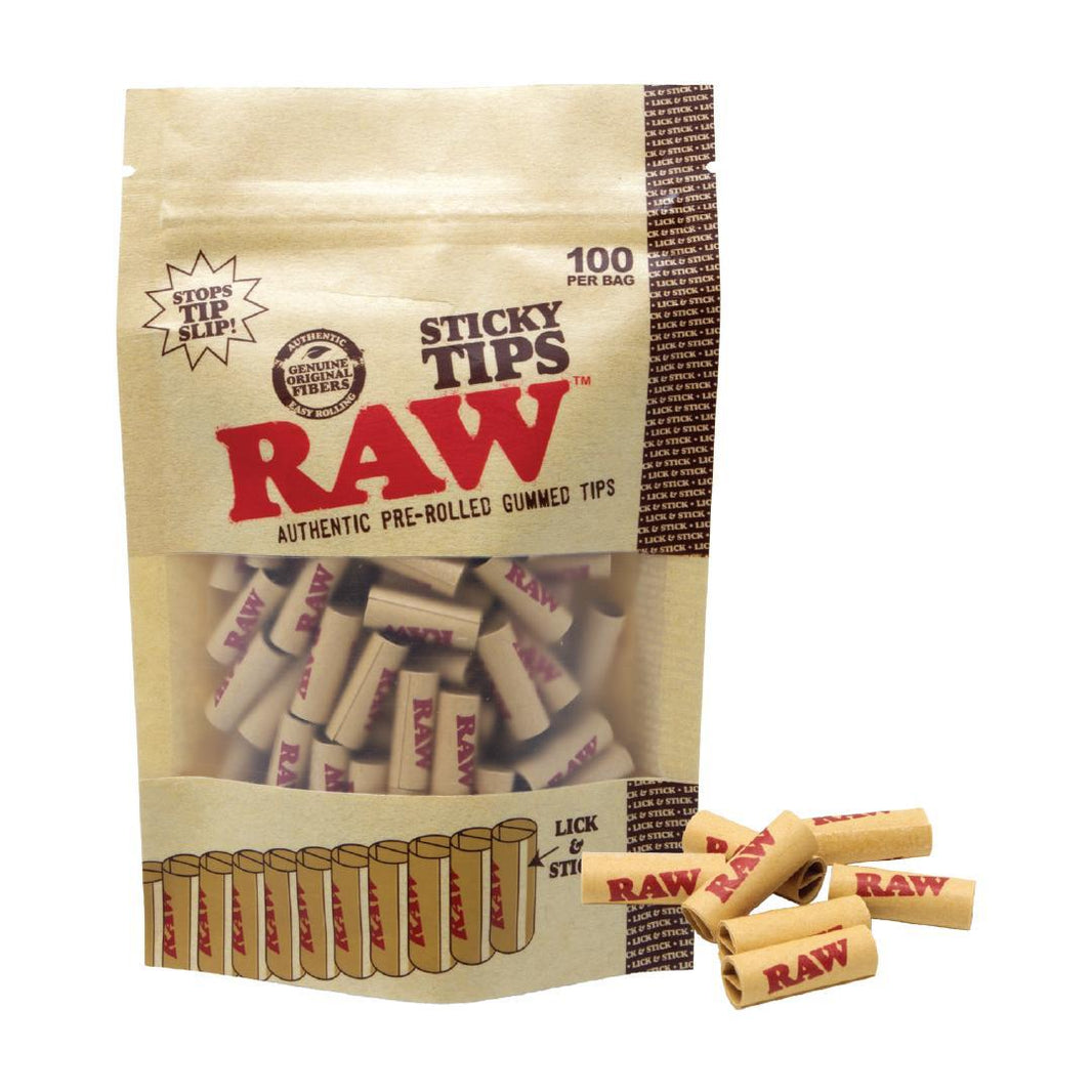 RAW Tips - Pre Rolled Sticky Tips Bag 100ct