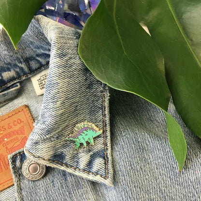 Wildflower Co. Crystal Stegosaurus Enamel Pin