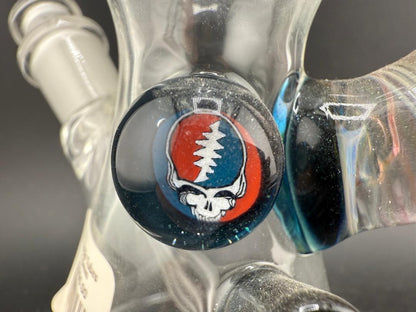 Brando Glass Mini Beaker - Fumed Horn & Grateful Dead Millies 10mm 45°