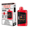 Raz 25 Disposable Nicotine Vape in Black Cherry Peach flavor with Mega HD screen and boost mode.