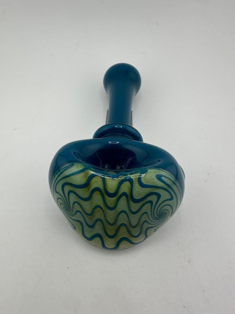 Mank Glass Dry Pipe - Full Color w/ Wig Wag Cap & Opal Attachment