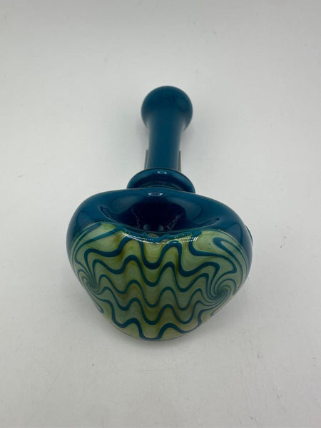 Mank Glass Dry Pipe - Full Color w/ Wig Wag Cap & Opal Attachment