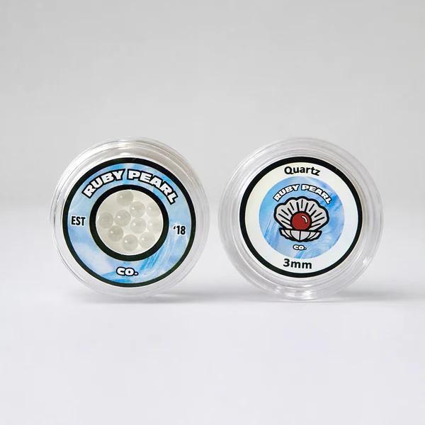 Ruby Pearl Co Terp Pearls –Quartz, Ruby & Sapphire 3mm AAA Lab-Grown Gemstones (10-Pack)