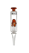 Toxic Glass Drip Sphere Nectar Collector TXNC30 with amber accents and sleek design for superior concentrate performance.