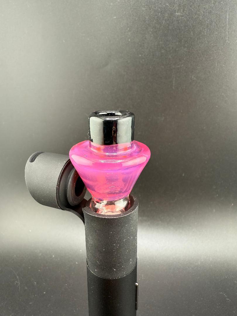 Paulson Pieces Puffco Pivot Glass Replacement Top W/ Auto Spinning Pearl Feature - Pink Funnel