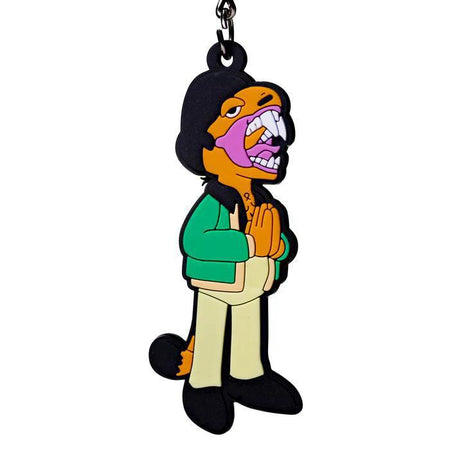 Elbo Glass Keychain -  Dino Apu featuring the intense figure with signature pose and attitude.