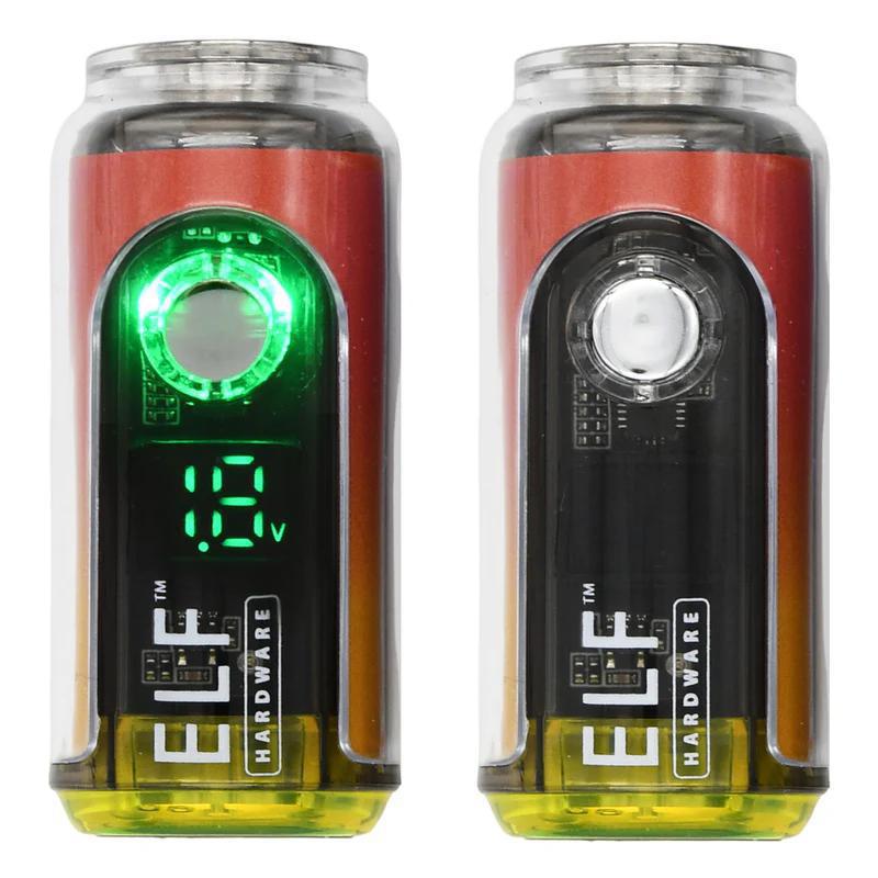 Elf Canndy 510 Battery - Red / Yellow - Compact vape battery with LED display and user-friendly design.