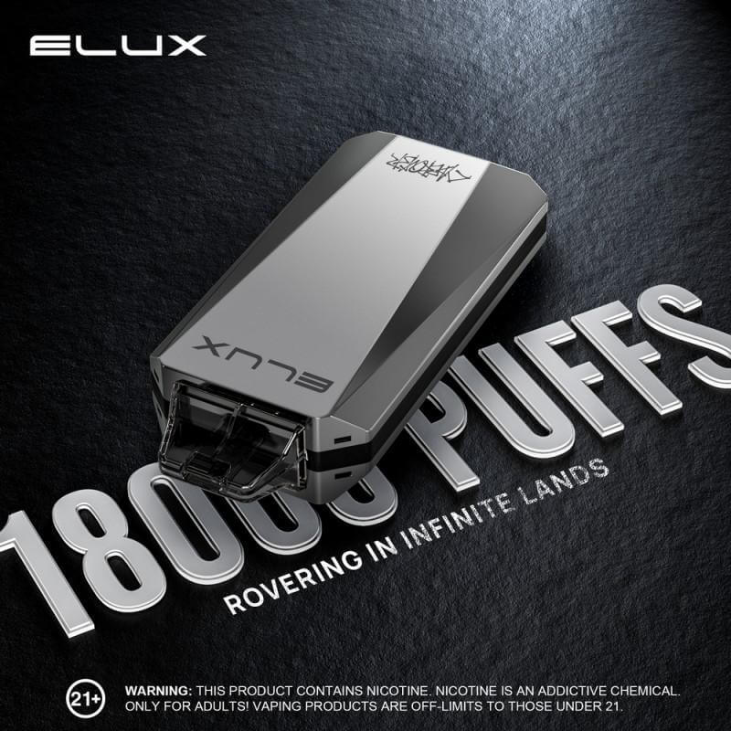 Elux CYBEROVER 18K Disposable vape with 18000 puffs, designed for advanced vaping experiences.