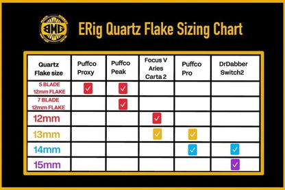 Black Market Glass - Quartz Flakes Insert 14mm