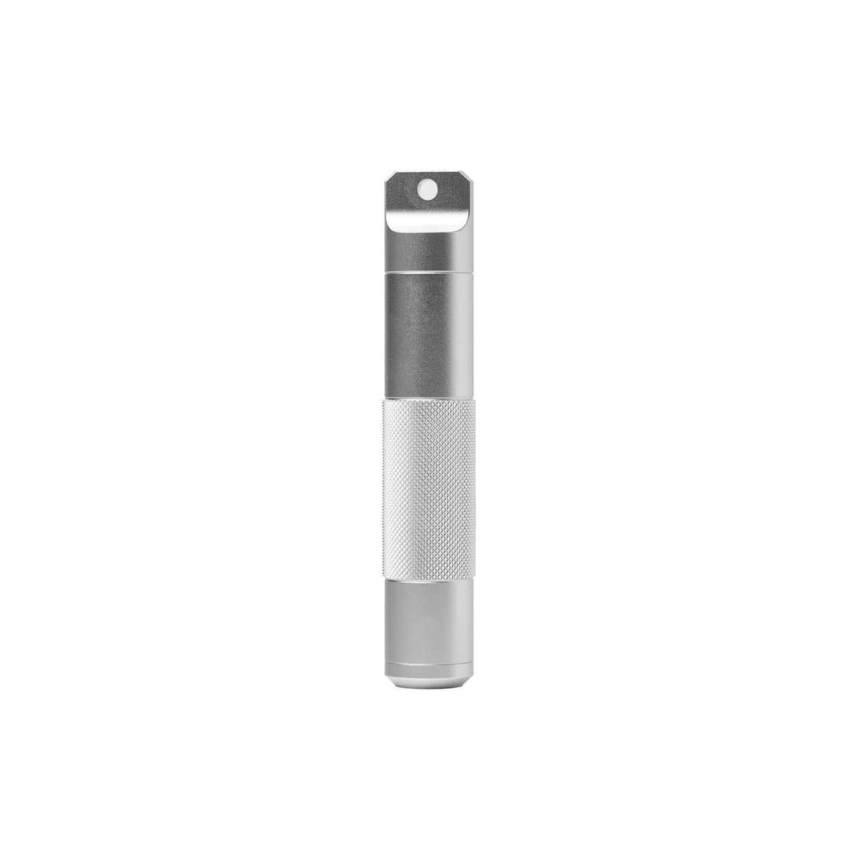 Everyday Canna Co. Baton storage tube in silver, designed for durability and style to keep rolled products safe.