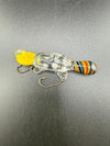 Handcrafted Paulson Pieces glass fishing lure with vibrant colors and unique design, perfect for collectors and anglers.