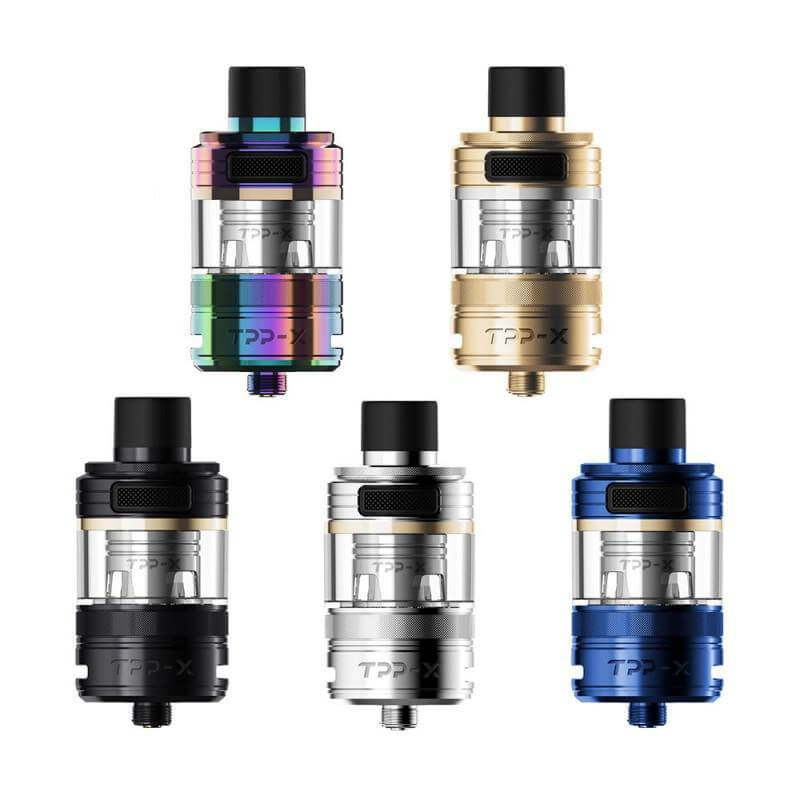 VooPoo TPP-X Pod Tank collection featuring multiple colors and designs for sub-ohm vaping.
