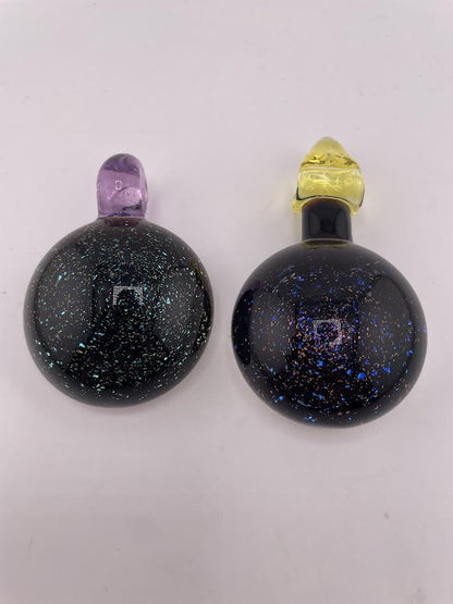 Tim Doane Glass Pendant -  Dichro Pendy w/ Yellow Point Bail