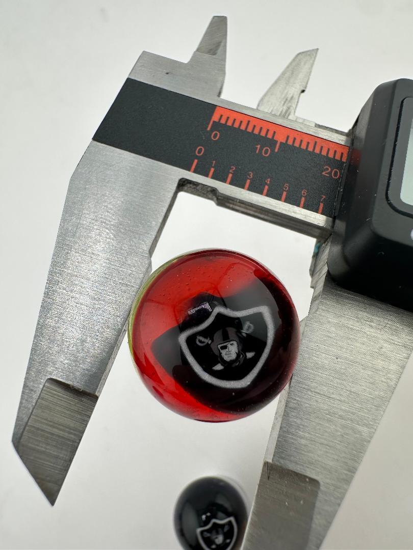 PaulPaulson Pieces 20mm Slurper Marble – Black & Silver Pirate-Inspired Millie