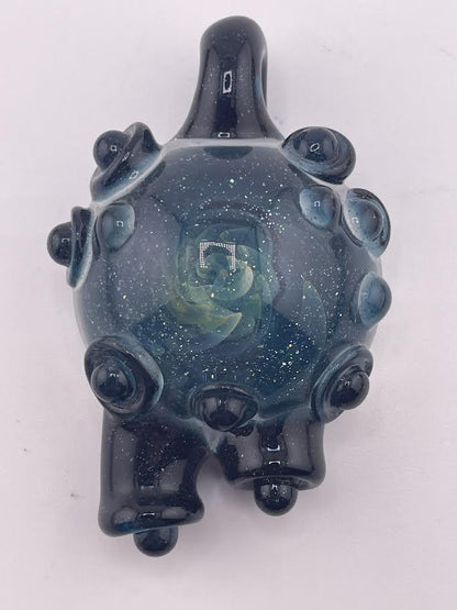 Brando Glass Pendant - Fumed Implosion w/ abstract Attachments