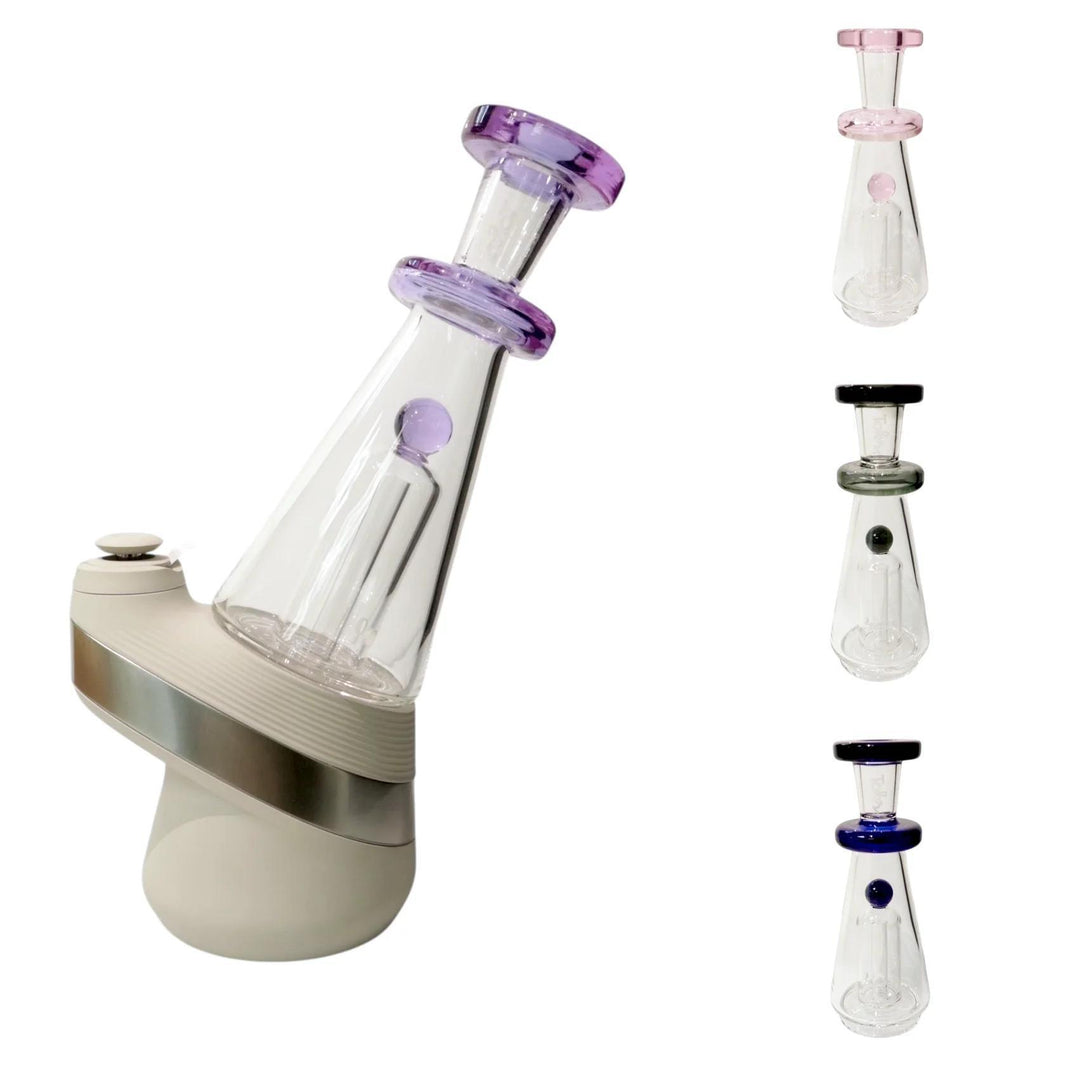 Tokr Glass Puffco Peak Glass Replacement - Triple Accent Cone showcasing multiple colors and design features.
