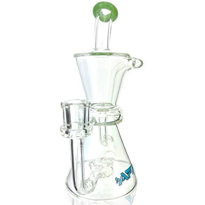 AFM Glass 8.5" Hour Glass Clear Recycler Dab Rig T521 14mm 90°