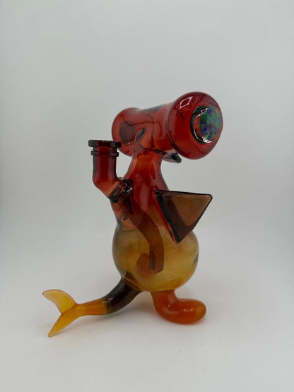 Phatt Mat Glass Red to Orange Fadded Phatt Head Shark 10mm 90°
