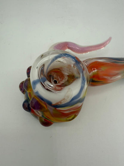 Paulson Pieces Frit Worked w/ Dichro Horn Hammer Pipe