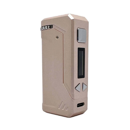 Yocan Uni Pro Plus 510 Battery in rose gold, featuring a digital display and adjustable settings.