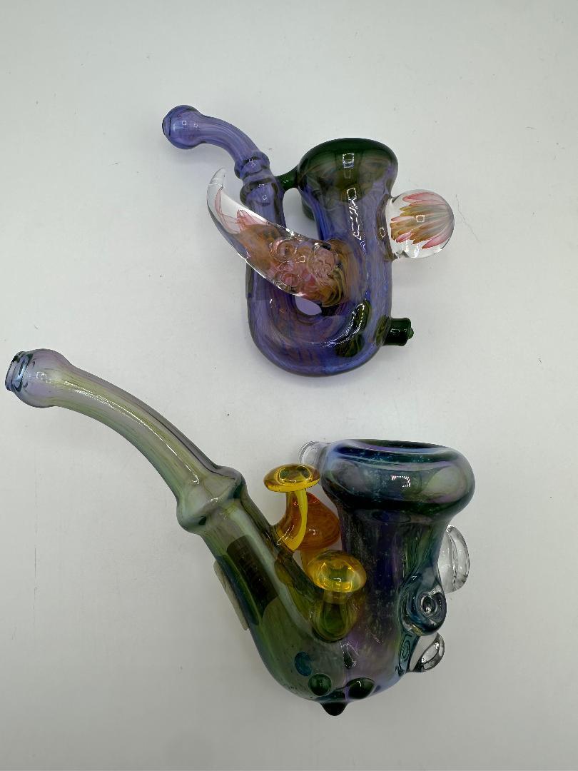 Brando Glass Sherlock - Space Tech w/ Marble & Horn Attachments