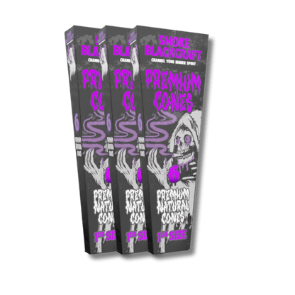 Smoke Blackcraft Premium Cones 1 1/4 size 6pc pack featuring classic, natural, and organic options for a smooth smoking experience.