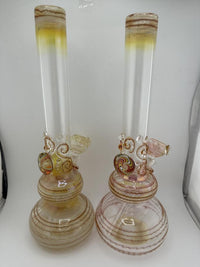 JP Killman Glass Flower Beaker - Double Bubble