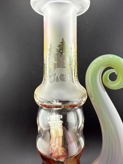 Brando Glass Sandblasted Mushroom Tree Rig 14mm 45°