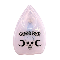 BlackCraft Planchette Pipe in pink with skull design and "GOOD BYE" text, perfect for collectors.