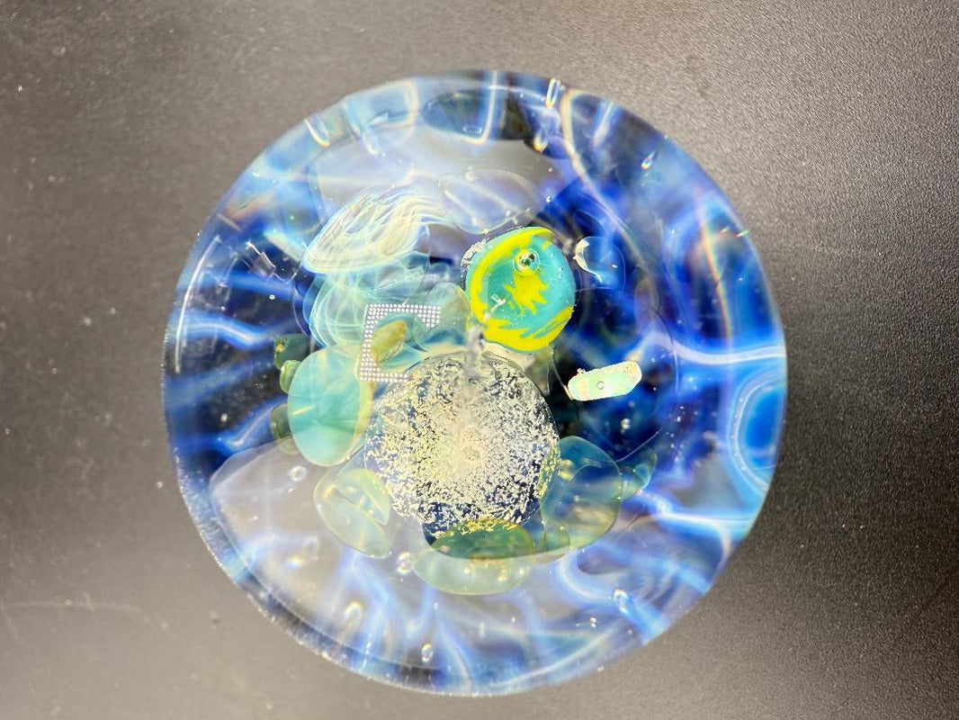 Highgrade Glass Marble - 40mm Millie Implosion w/ Opal Incasment