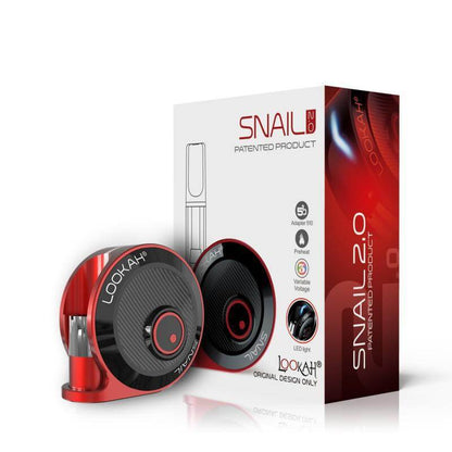 Lookah Snail 2.0 Cartridge Battery in red with packaging, small and portable design, updated performance features.