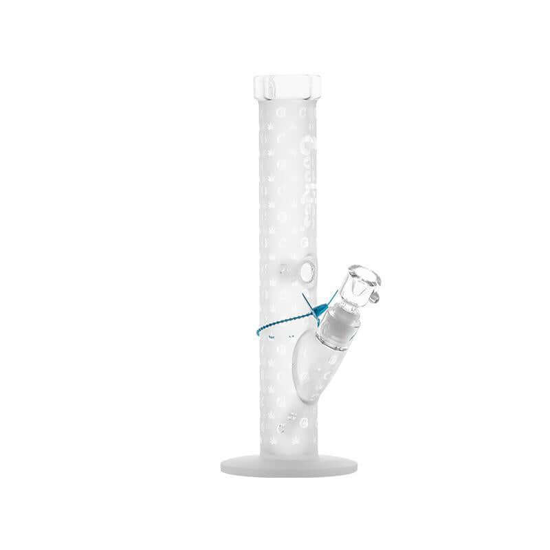 Cookies V Straight Water Pipe in premium borosilicate glass with iconic Cookie V design, perfect for smooth smoking.